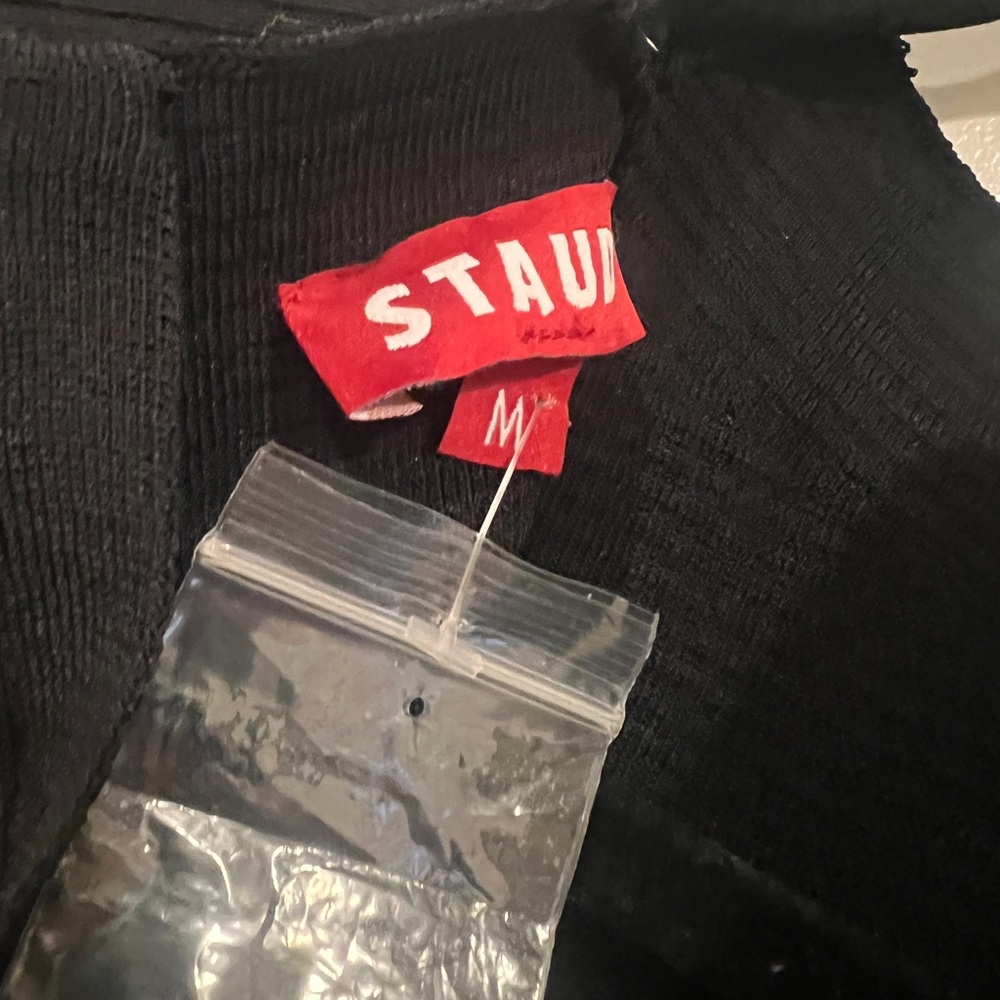 STAUD Black Ribbed Short Sleeve Top - Picture 5 of 7
